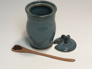 Honey Pot with Wood Dipper